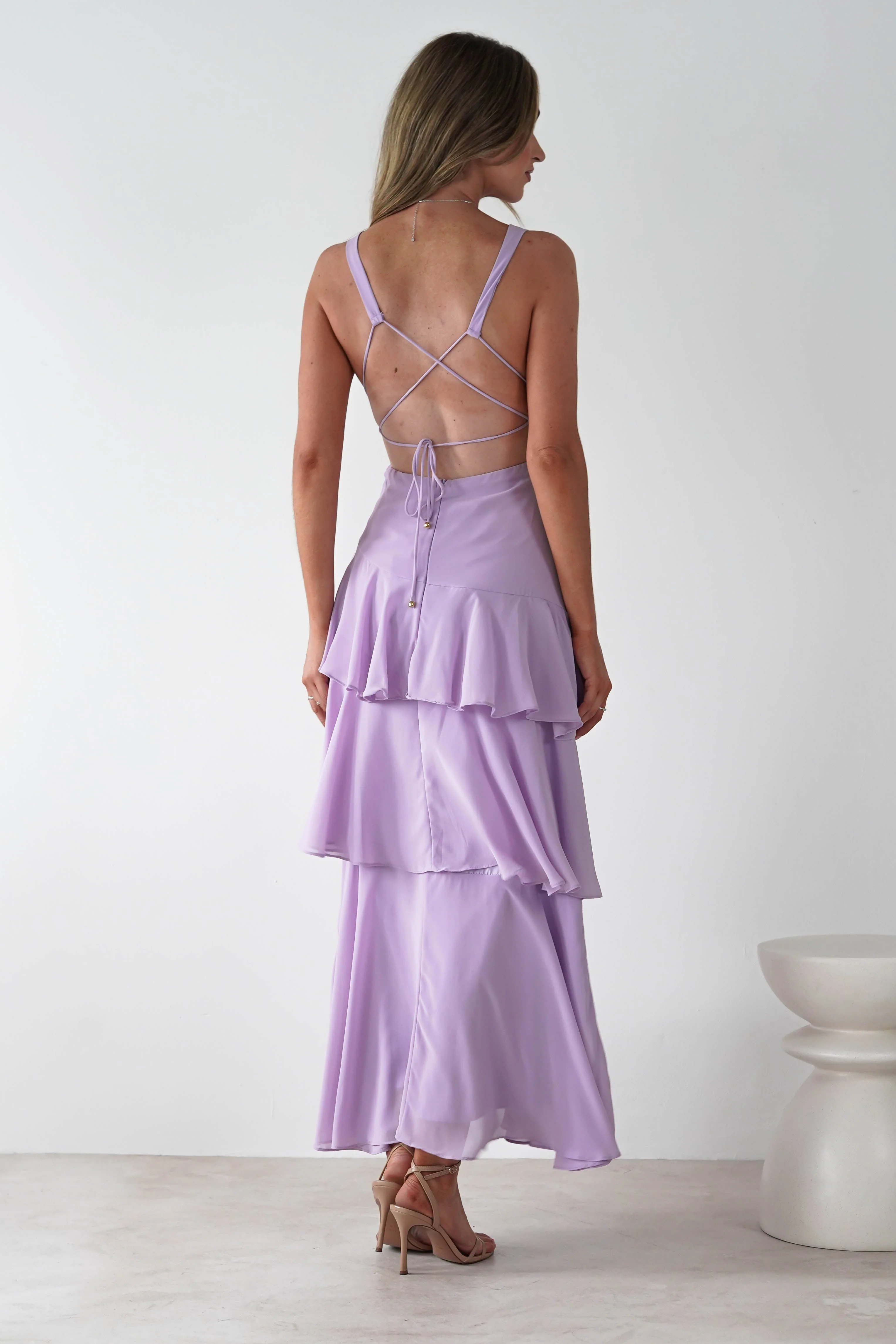 Andalusia Ruffle Maxi Dress | Lilac - Image 6