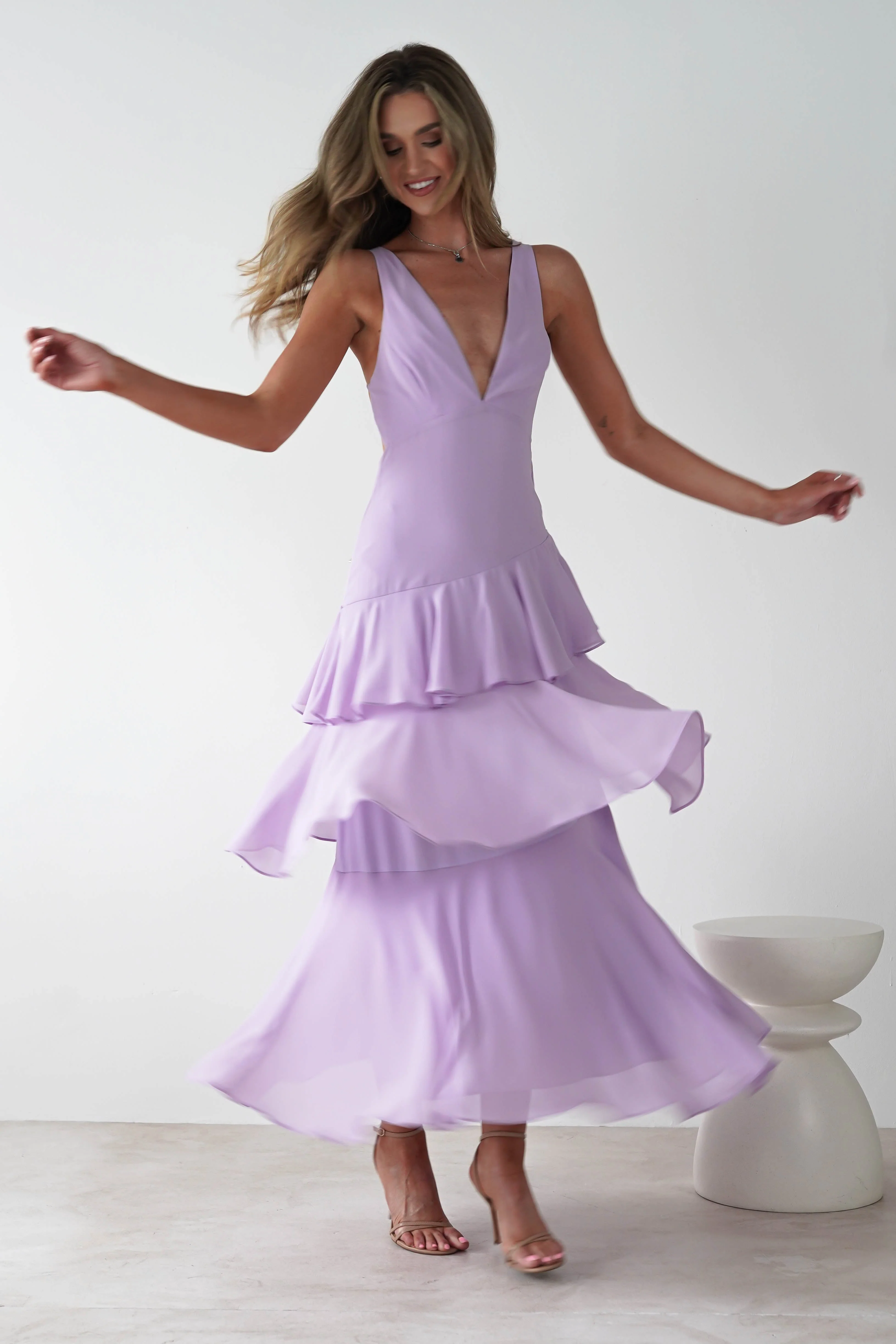 Andalusia Ruffle Maxi Dress | Lilac - Image 7