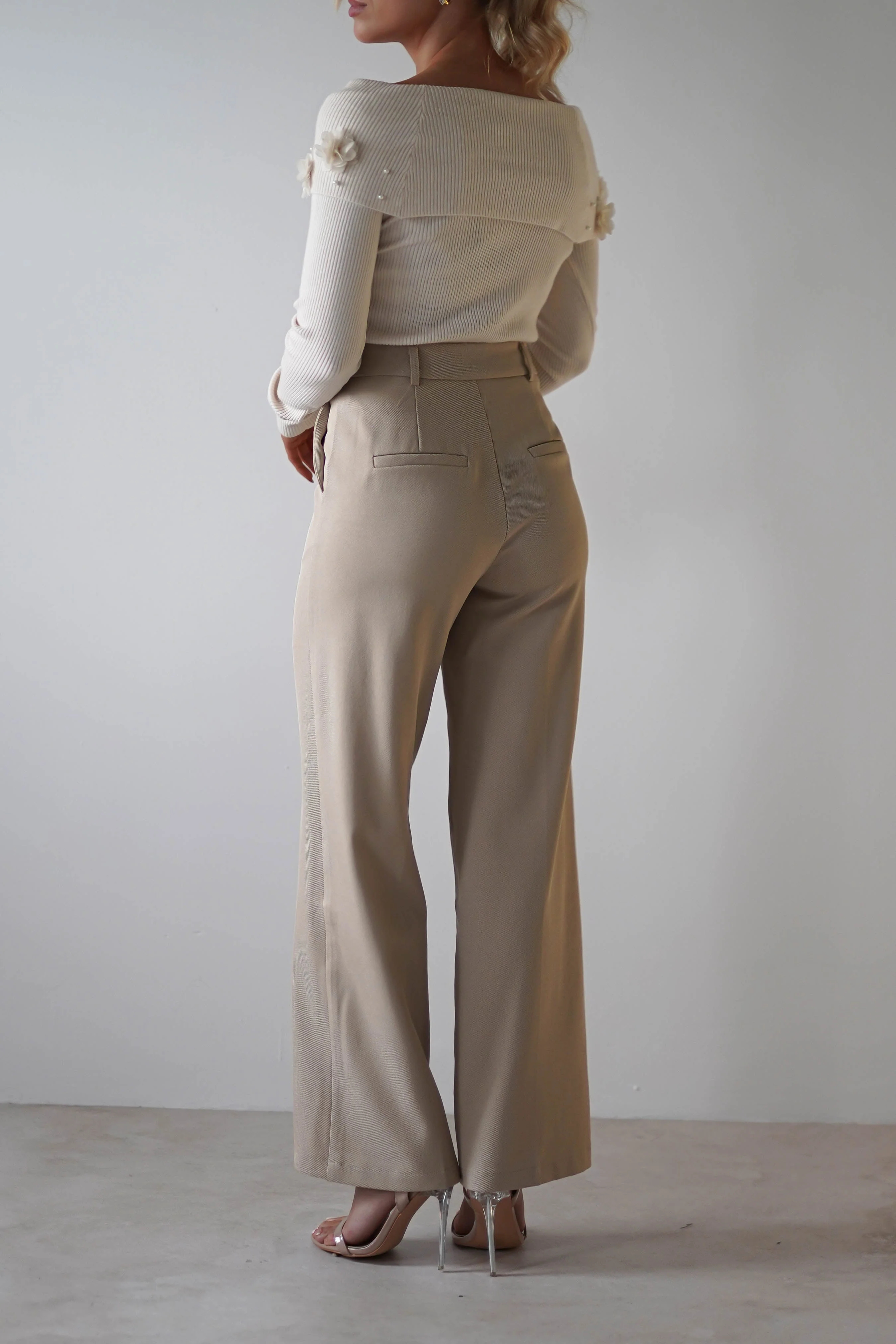Carey Tailored Pants | Cream - Image 5