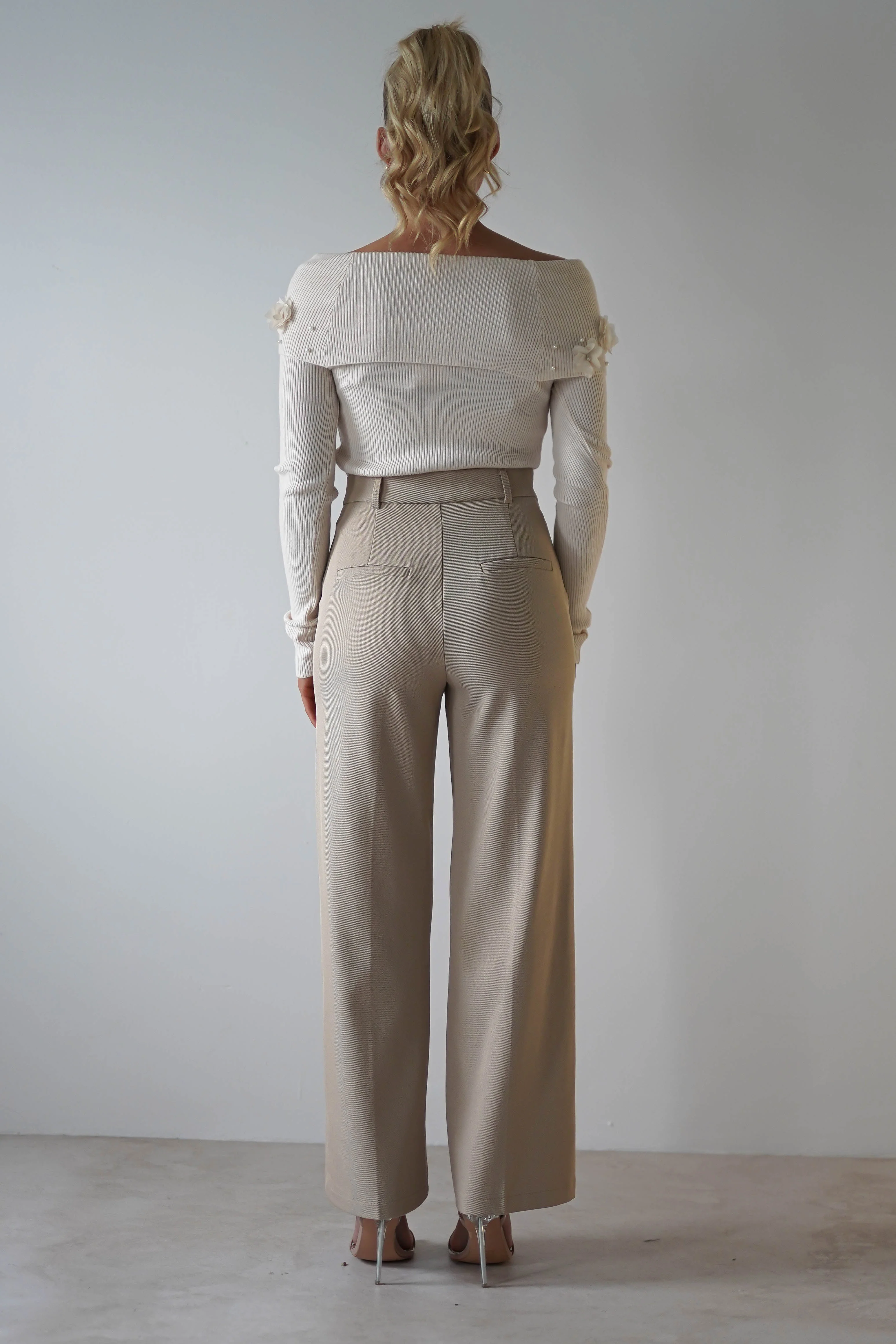Carey Tailored Pants | Cream - Image 6