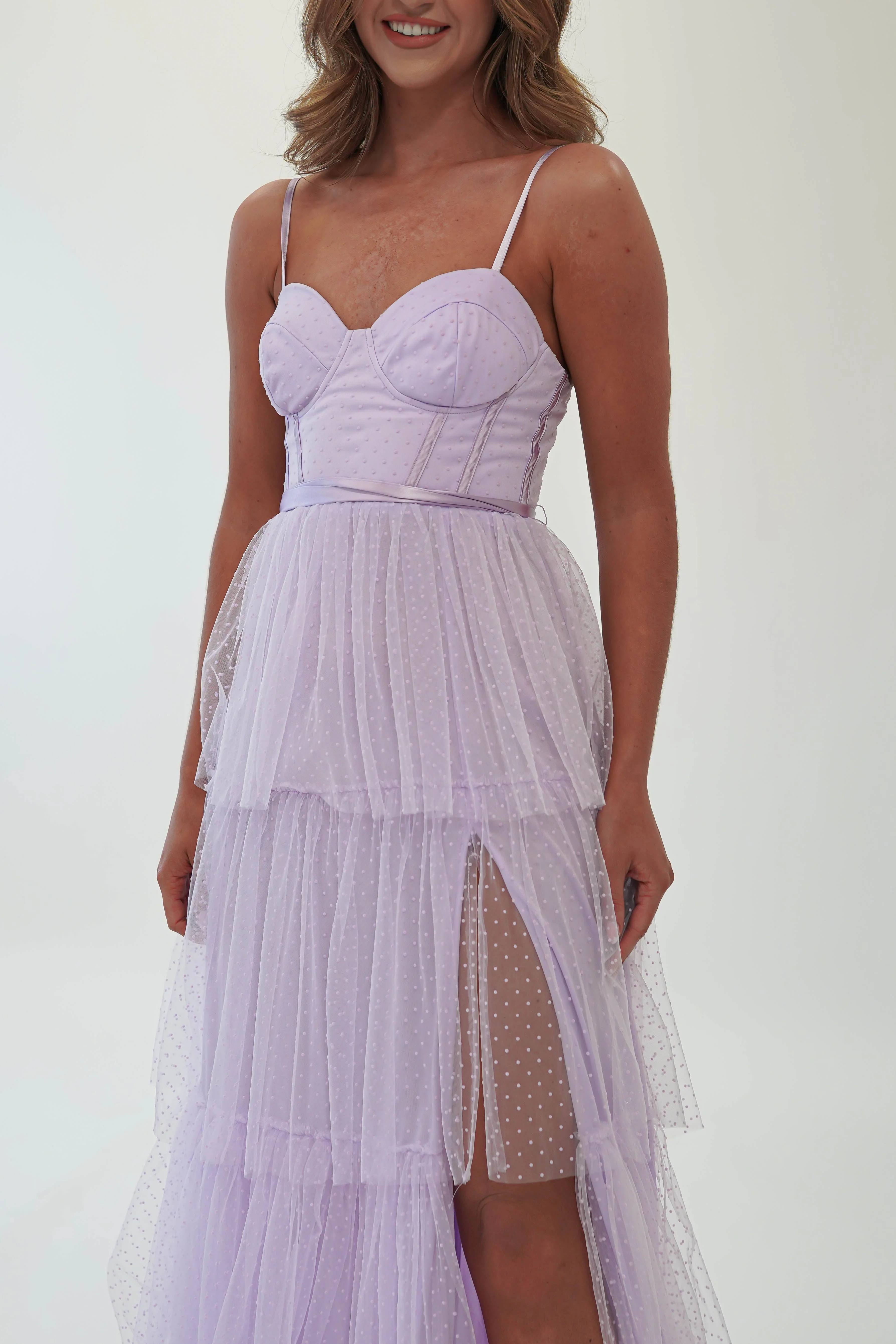 Geeniva Tulle Maxi Dress | Lavendar - Image 4
