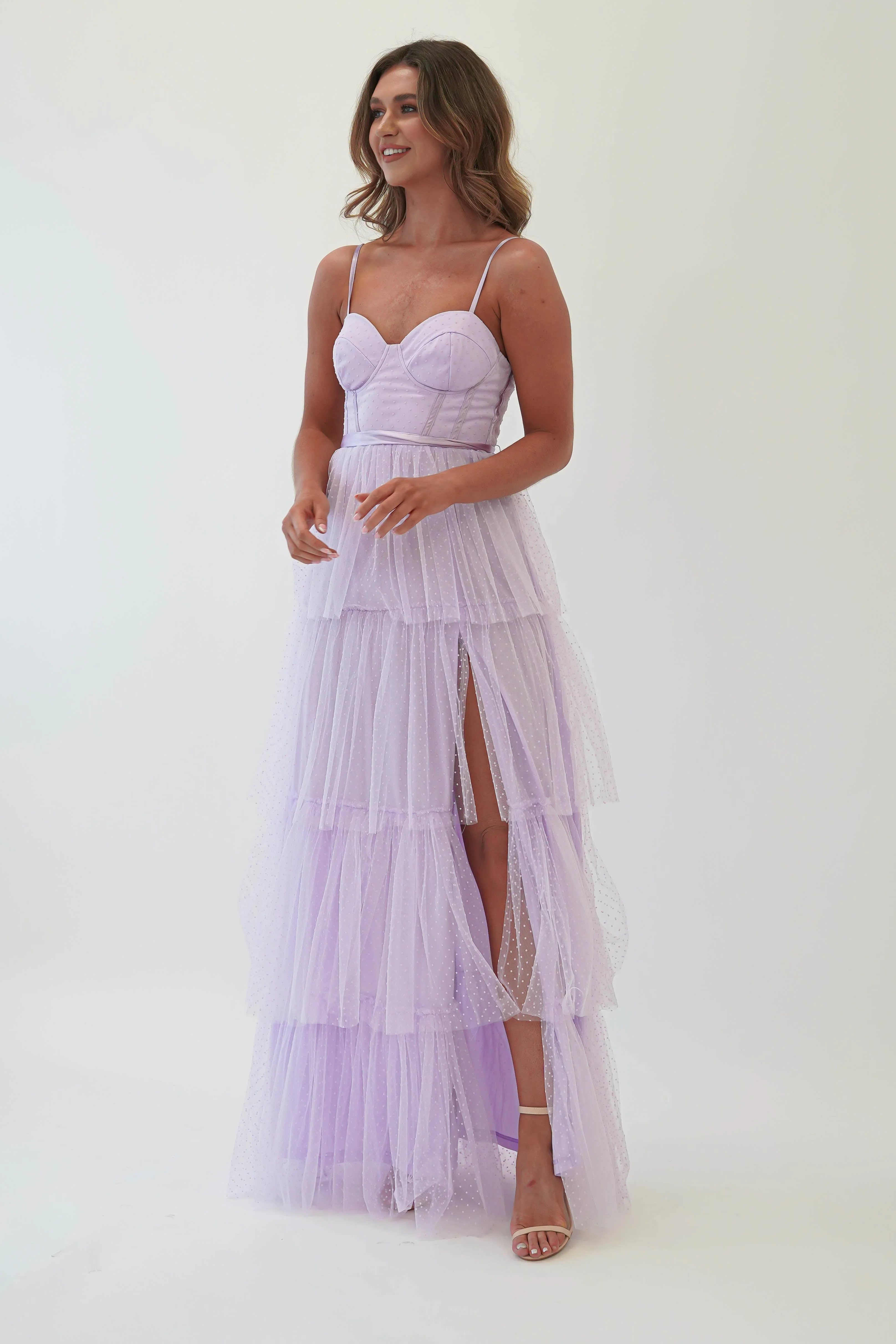Geeniva Tulle Maxi Dress | Lavendar - Image 5