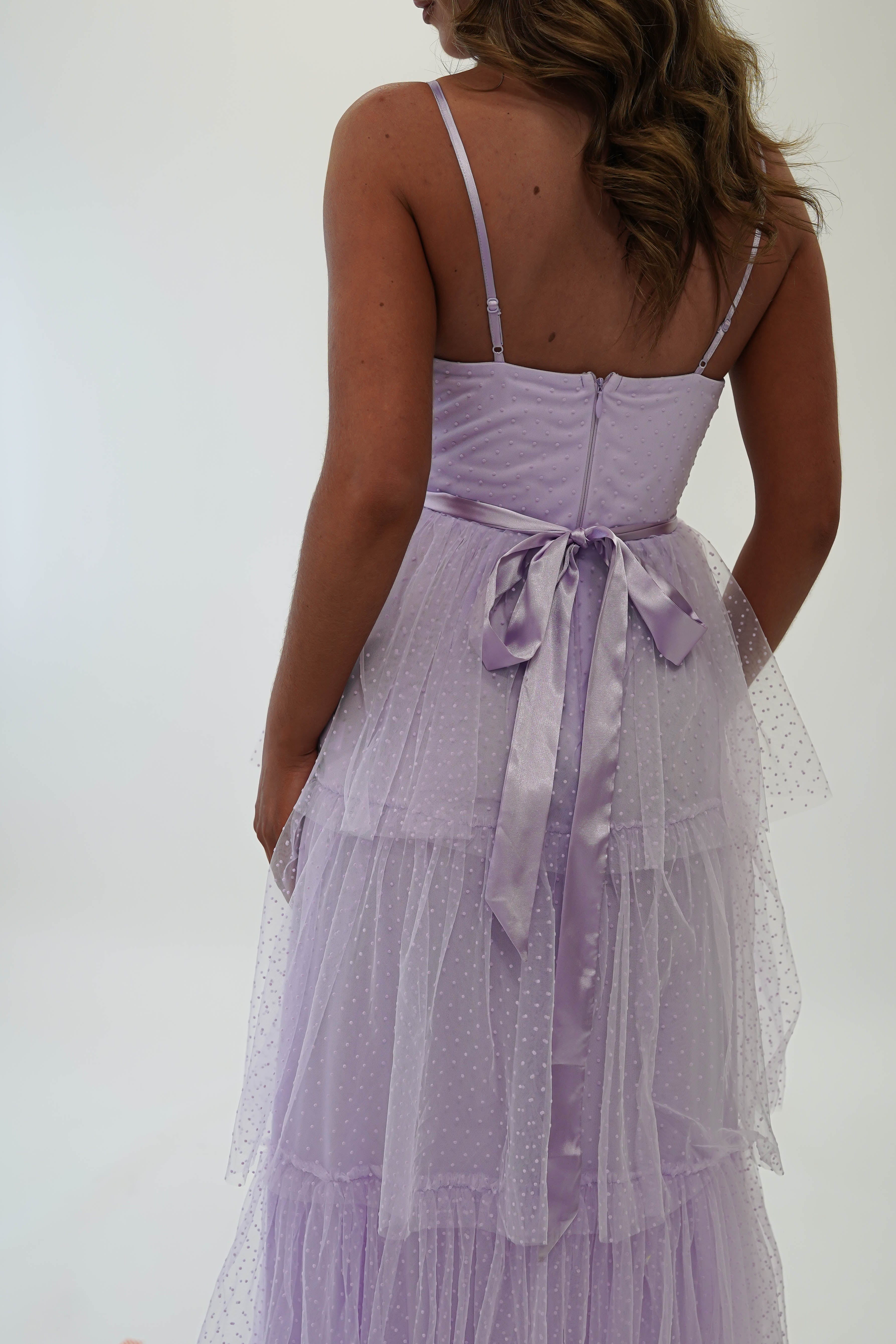 Geeniva Tulle Maxi Dress | Lavendar - Image 6