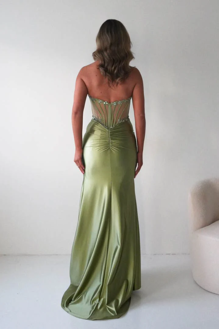 Ginny Embellished Corset Gown | Green - Image 3