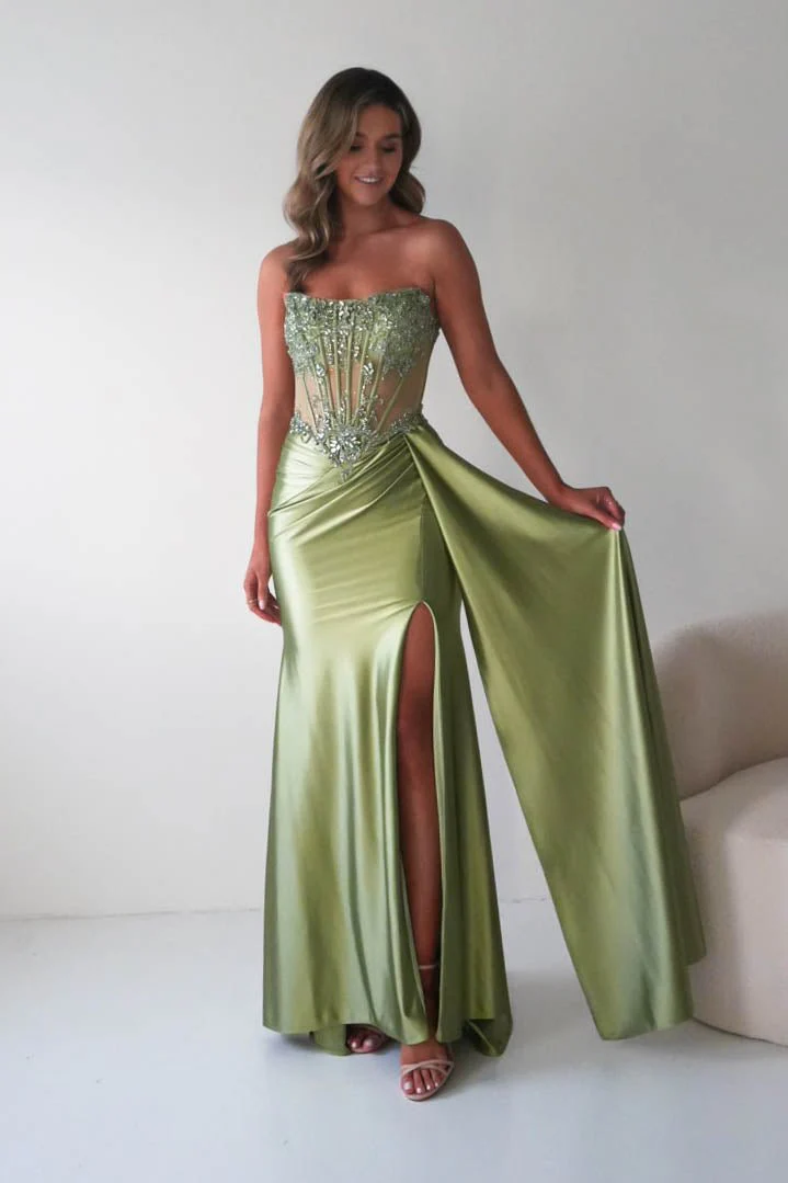 Ginny Embellished Corset Gown | Green - Image 7