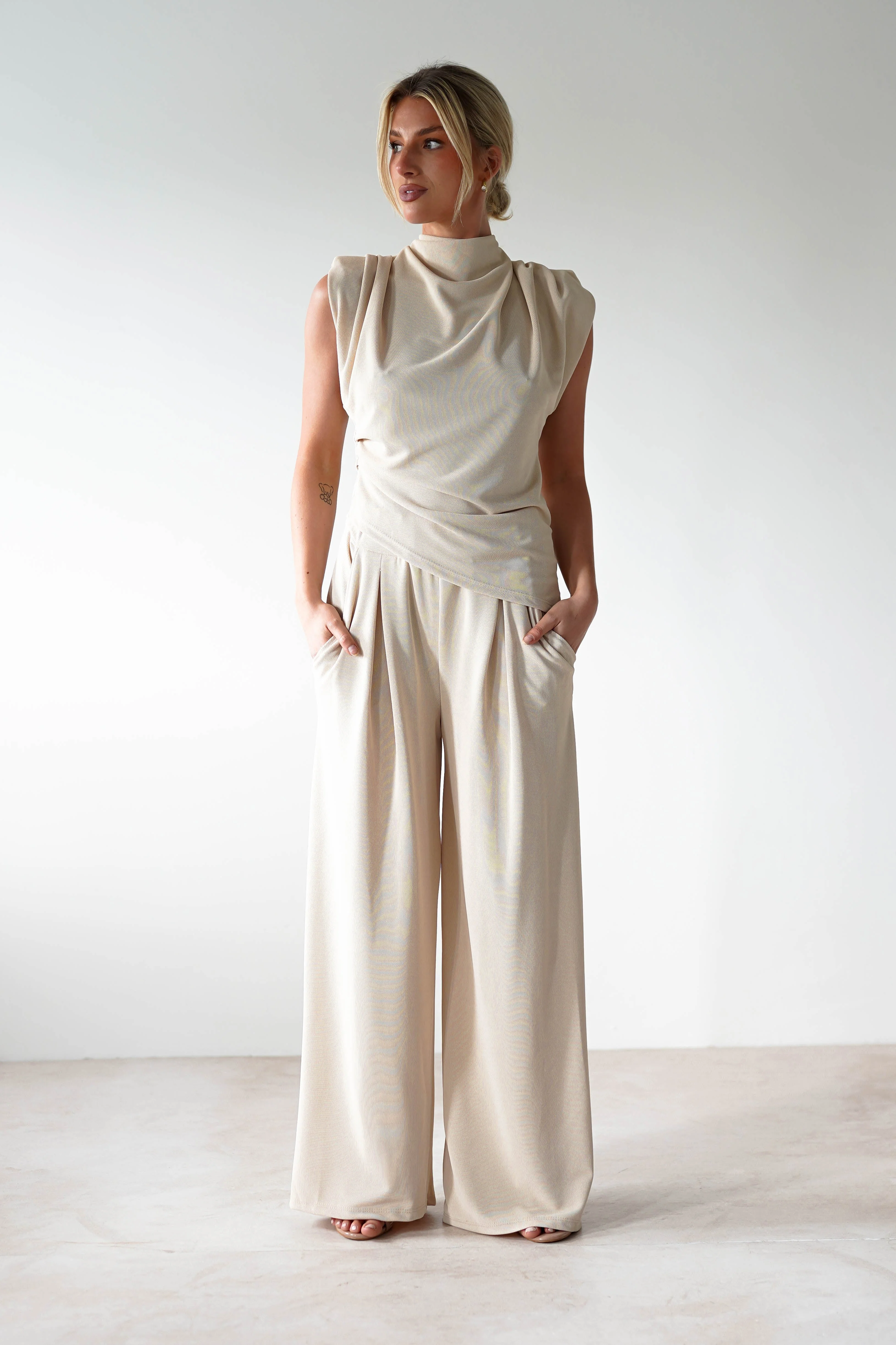 Mina Strechy 2 Piece Set | Cream - Image 4