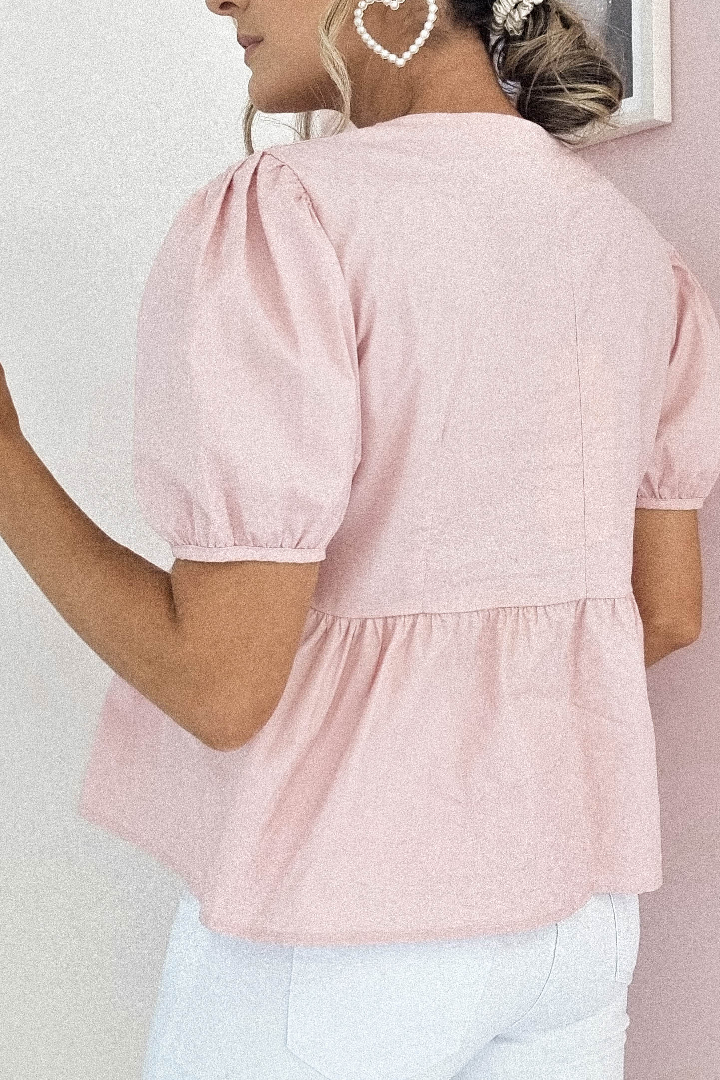 Minnie Bow Detail Blouse | Pink - Image 4